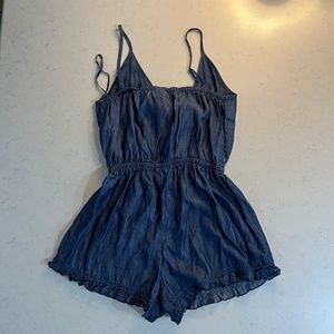 Mossimo Denim Chambray Spaghetti Strap Romper